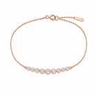 Aveline Brilliant Graduated Curve Lab Grown Diamond Bracelet in 14K Rose Gold