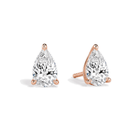 Eira Solitaire 4-Prong Lab Grown Diamond Stud Earrings in 14K Rose Gold