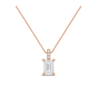 Maeva Accented Bail Lab Grown Diamond Pendant Necklace in 14K Rose Gold