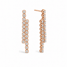 Ophelia Two-Row Cascade Dangle Lab Grown Diamond Earrings in 14K Rose Gold