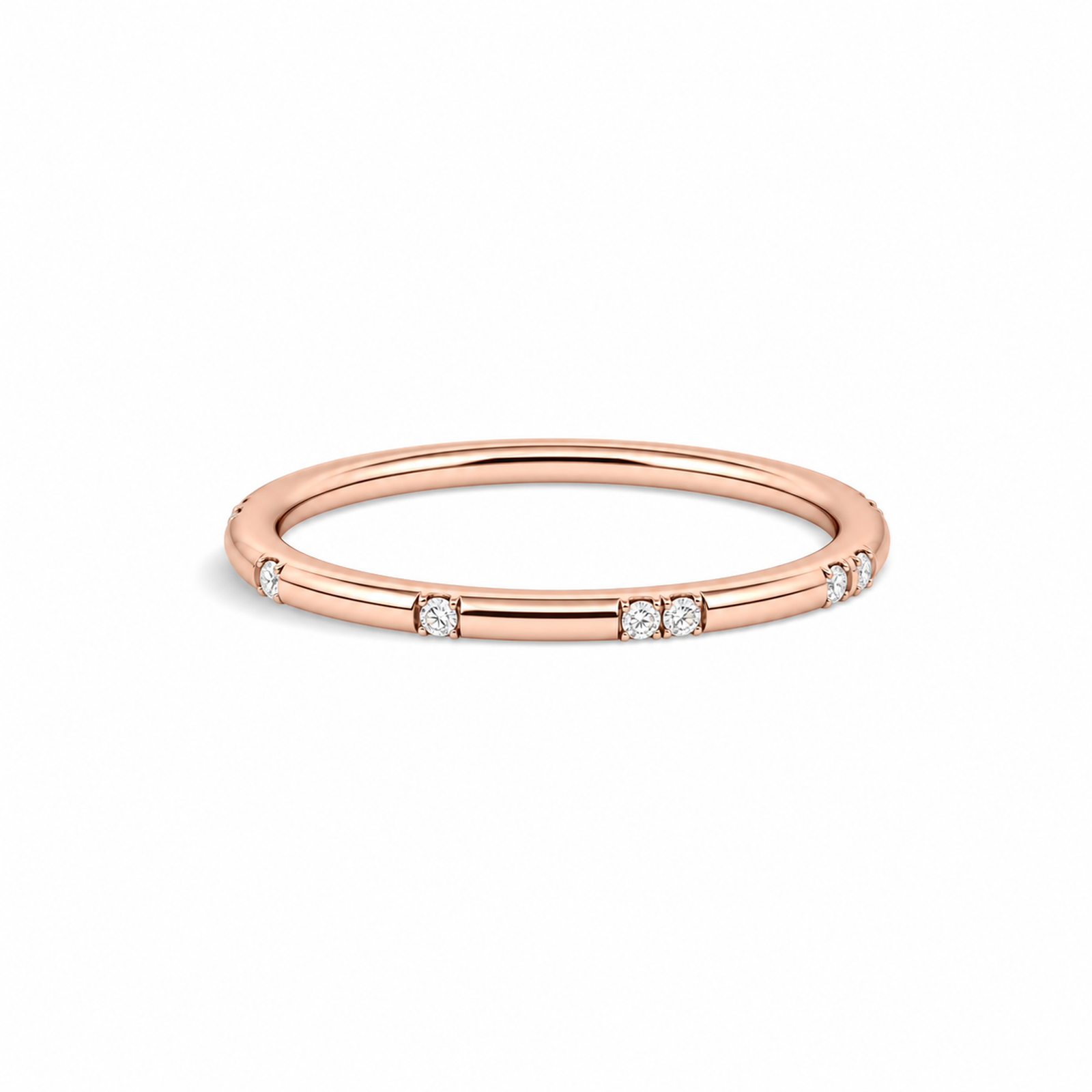 Kaia Eos Bezel Lab Grown Diamond Ring in 14K Rose Gold