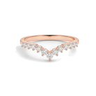 Vivienne Tiara Lab Grown Diamond Wedding Band in 14K Rose Gold