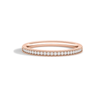 Ines Milgrain Channel Lab Grown Diamond Ring in 14K Rose Gold