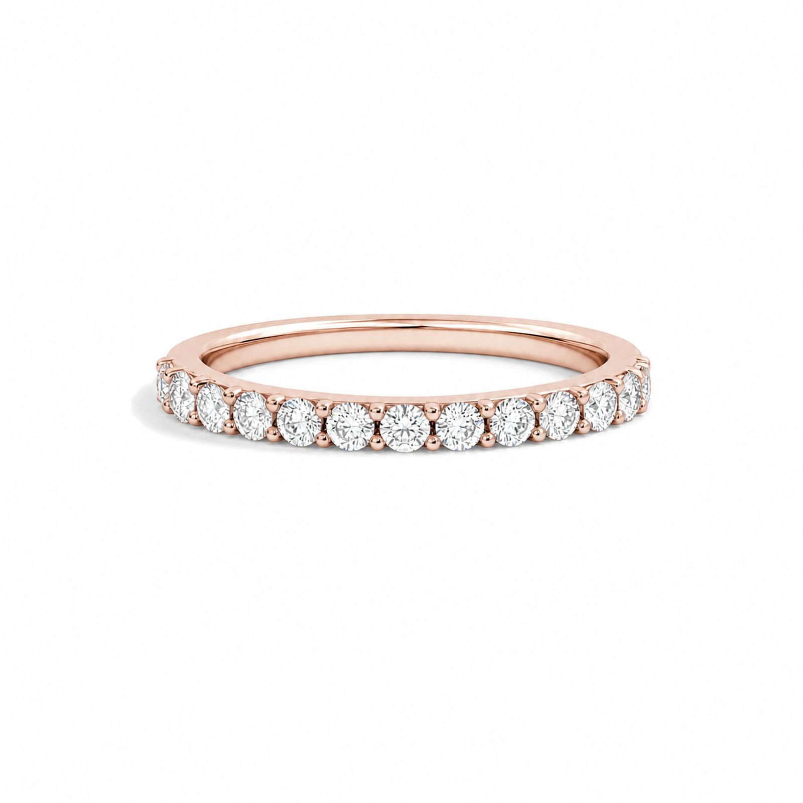 Helena Artemis Three-Quarter Coverage Lab Grown Diamond Ring in 14K Rose Gold