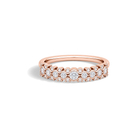 Lucienne Three Row Wavy Prong Lab Grown Diamond Band in 14K Rose Gold