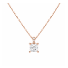 Maeva Accented Bail Lab Grown Diamond Pendant Necklace in 14K Rose Gold