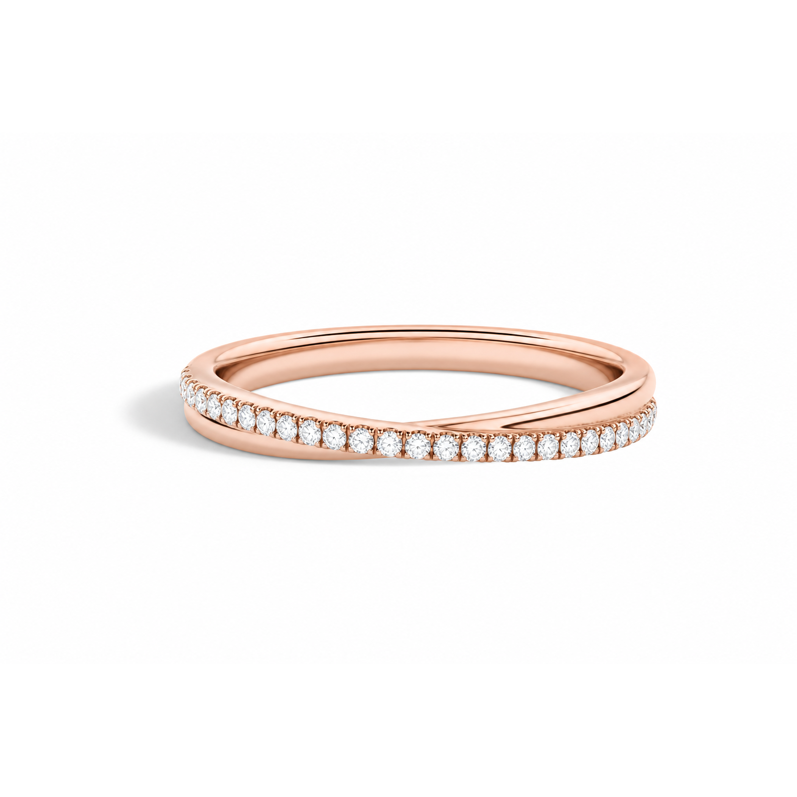 Aster Luxe Crossover Lab Grown Diamond Ring in 14K Rose Gold
