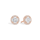 Seren Halo Lab Grown Diamond Stud Earrings in 14K Rose Gold