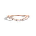 Zara Curved Half Eternity Lab Grown Diamond Band in 14K Rose Gold