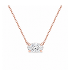 Solenne Solitaire Lab Grown Diamond Necklace in 14K Rose Gold