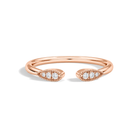 Flora Vintage Inspired Milgrain Open Lab Grown Diamond Ring in 14K Rose Gold