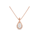 Nelle Accented Twist Lab Grown Diamond Pendant Necklace in 14K Rose Gold