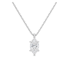 Elysia Solitaire Lab Grown Diamond Pendant Necklace in 18K White Gold