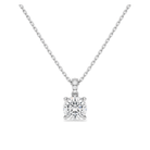 Maeva Accented Bail Lab Grown Diamond Pendant Necklace in 14K White Gold