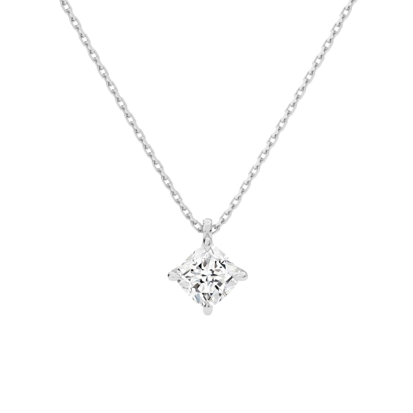 Elysia Solitaire Lab Grown Diamond Pendant Necklace in Platinum