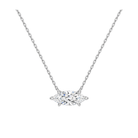 Solenne Solitaire Lab Grown Diamond Necklace in 14K White Gold