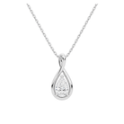 Auralie Solitaire Twist Lab Grown Diamond Pendant Necklace in Platinum