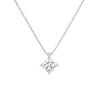 Elysia Solitaire Lab Grown Diamond Pendant Necklace in 14K White Gold