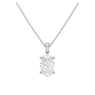 Maeva Accented Bail Lab Grown Diamond Pendant Necklace in 14K White Gold