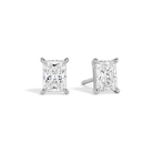 Eira Solitaire 4-Prong Lab Grown Diamond Stud Earrings in 18K White Gold