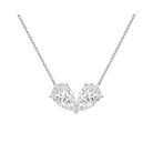 Aviana Toi Et Moi Lab Grown Diamond Necklace in 18K White Gold