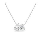 Aviana Pear & Oval Toi Et Moi Diamond Necklace in 18K White Gold