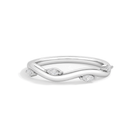 Brielle Stackable Wave Stacking Lab Grown Diamond Ring in 14K White Gold