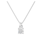 Valora Duo Drop Lab Grown Diamond Necklace in 18K White Gold