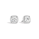 Seren Halo Lab Grown Diamond Stud Earrings in Platinum