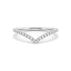 Violetta Curved Ballad Contour Lab Grown Diamond Ring in 14K White Gold
