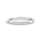 Cora Adorned Faceted Lab Grown Diamond Ring in 18K White Gold