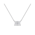 Solenne Solitaire Lab Grown Diamond Necklace in 18K White Gold