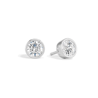 Jolie Bezel Solitaire Lab Grown Diamond Stud Earrings in Platinum