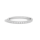 Emmeline Seraphine Three-Quarter Coverage Lab Grown Diamond Ring in 14K White Gold