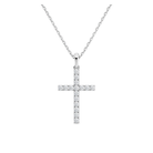 Hollis Classic Cross Lab Grown Diamond Pendant Necklace in Platinum
