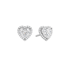 Seren Halo Lab Grown Diamond Stud Earrings in 14K White Gold