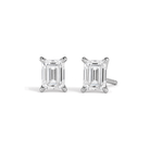 Eira Solitaire 4-Prong Lab Grown Diamond Stud Earrings in 14K White Gold