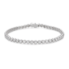 Faye Brilliant Bezel Lab Grown Diamond Tennis Bracelet in Platinum