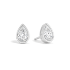 Jolie Bezel Solitaire Lab Grown Diamond Stud Earrings in Platinum