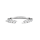 Sylvie Half Coverage Open Lab Grown Diamond Ring in 14K White Gold