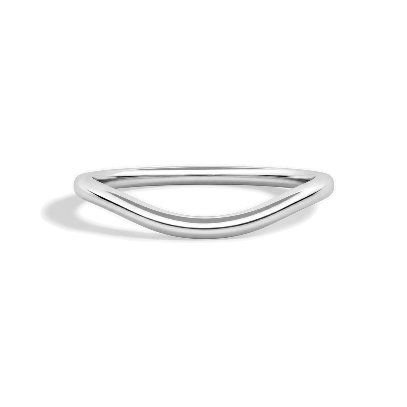 Bellerose Curved Lab Grown Diamond Ring in 14K White Gold