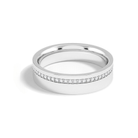 Hera Channel Flat Edge Eternity Lab Grown Diamond Wedding Band in 14K White Gold