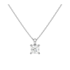 Maeva Accented Bail Lab Grown Diamond Pendant Necklace in 18K White Gold