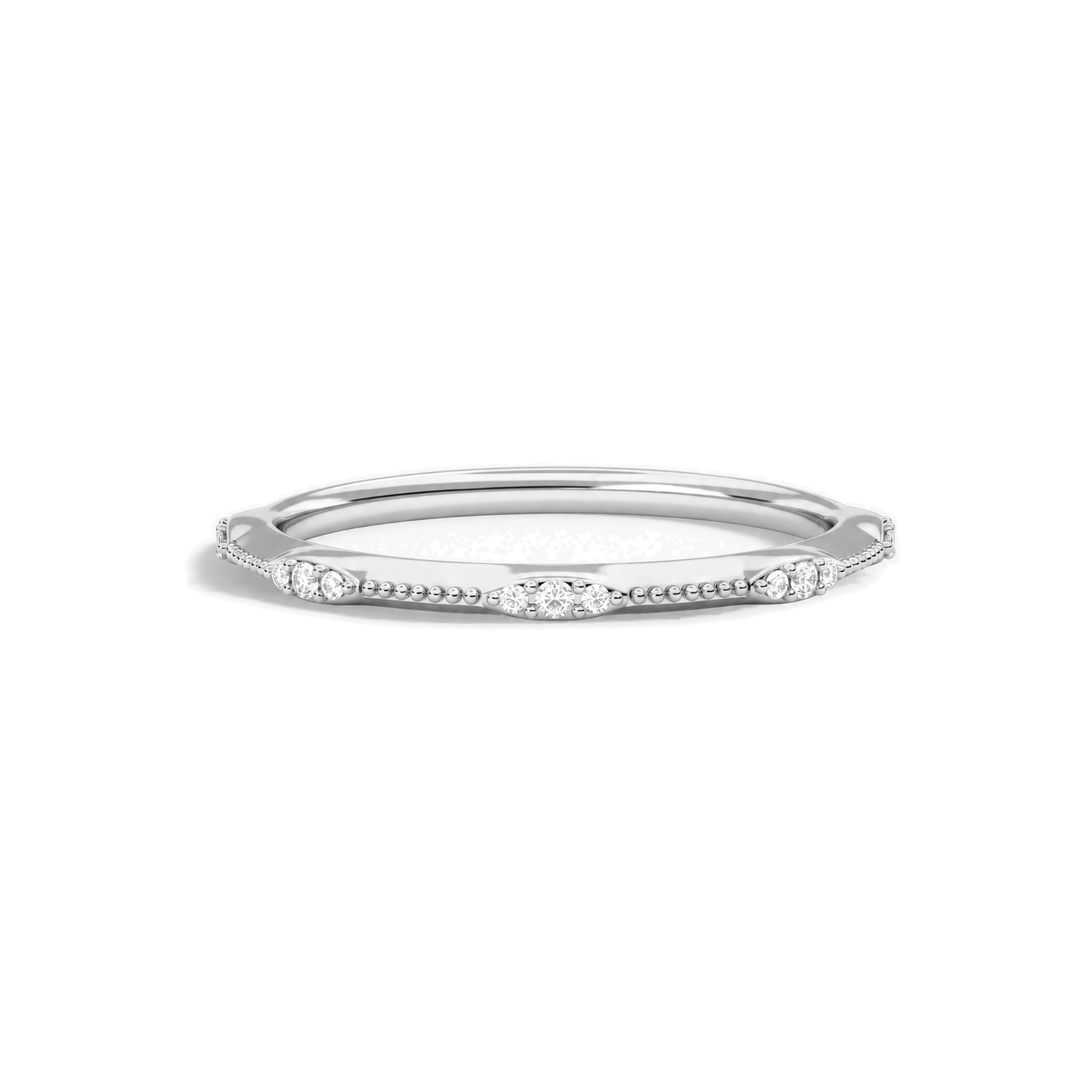 Marcella Aurora Lab Grown Diamond Ring in 14K White Gold