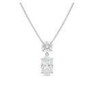 Valora Duo Drop Lab Grown Diamond Necklace in 14K White Gold