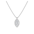 Malia Halo Lab Grown Diamond Pendant Necklace in Platinum