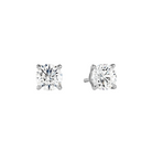 Eira Solitaire 4-Prong Lab Grown Diamond Stud Earrings in 14K White Gold