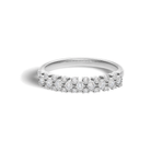 Lucienne Three Row Wavy Prong Lab Grown Diamond Band in 14K White Gold