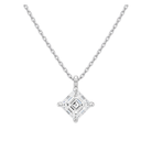 Elysia Solitaire Lab Grown Diamond Pendant Necklace in 18K White Gold