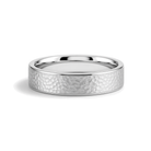 Melina Pebble Hammered Lab Grown Diamond Wedding Band in Platinum